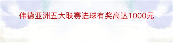 伟德亚洲五大联赛进球有奖高达1000元