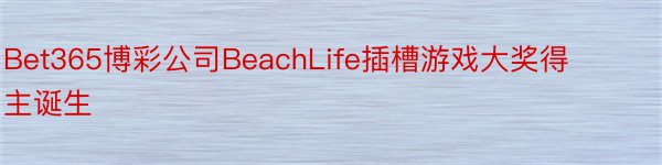 Bet365博彩公司BeachLife插槽游戏大奖得主诞生