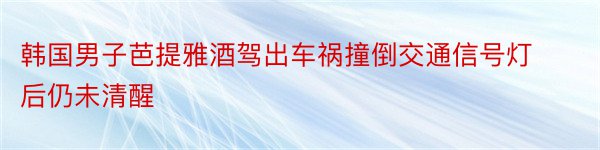 韩国男子芭提雅酒驾出车祸撞倒交通信号灯后仍未清醒